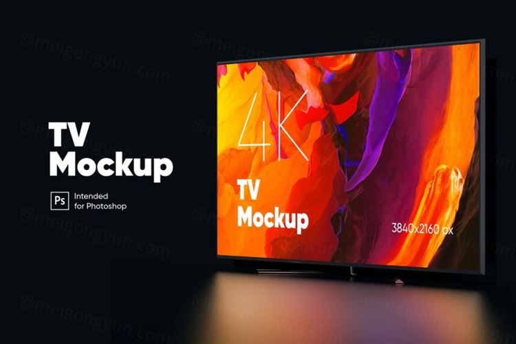 超高清电视操作系统UI用户界面提案展示样机模板 TV Mockup