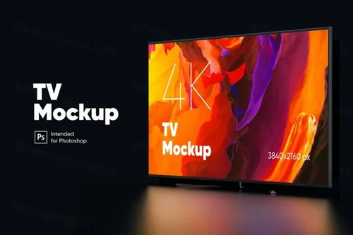 超高清电视操作系统UI用户界面提案展示样机模板 TV Mockup
