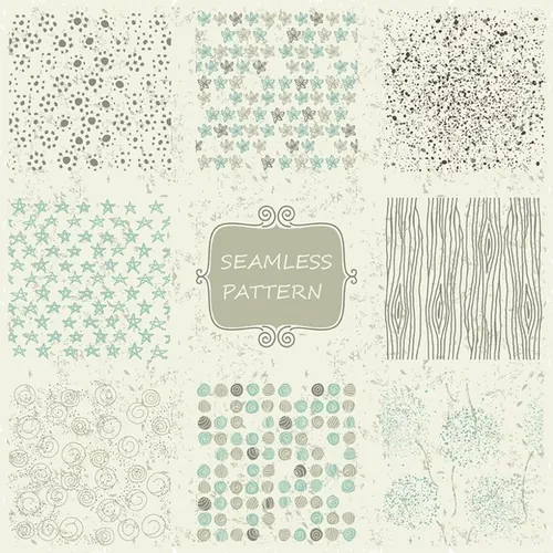 完美怀旧风格的几何矢量图案设计素材