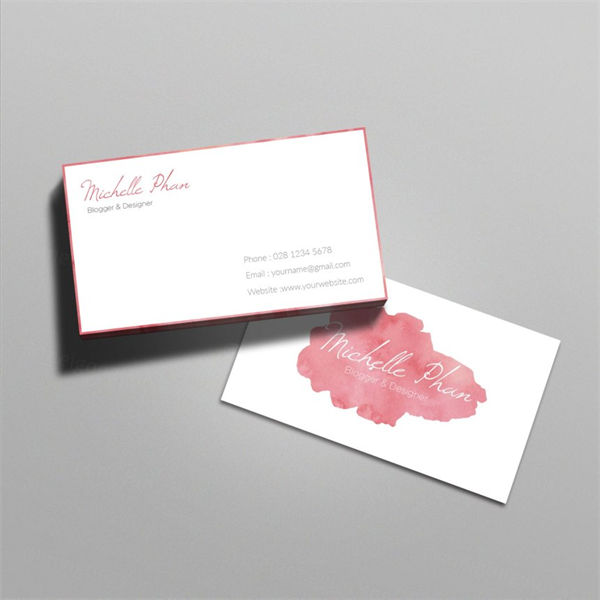 水彩插画元素企业名片模板 Watercolor-business-card-template