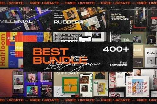 欧美自媒体Ins新媒体品牌营销宣传海报PSD模板合辑 Best Bun
