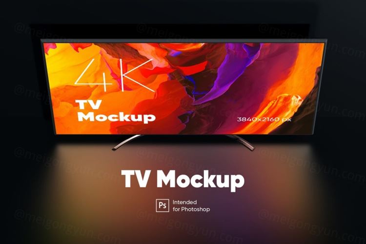 超高清电视操作系统UI用户界面提案展示样机模板 TV Mockup