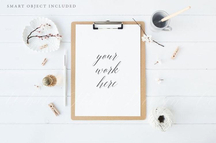 绘画板模型贴图样机模板Painting clipboard mockup