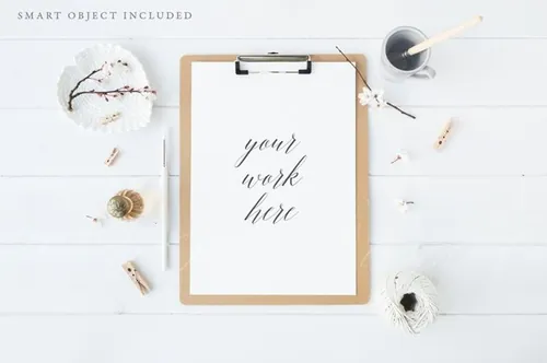 绘画板模型贴图样机模板Painting clipboard mockup