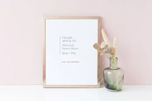 画框样机素材 Copper 8×10 frame mock up