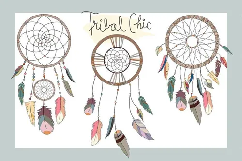 Dream Catchers Tribal Vector-amp; PNG