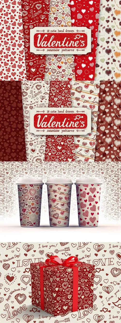 情人节必备的高品质手绘背景纹理素材