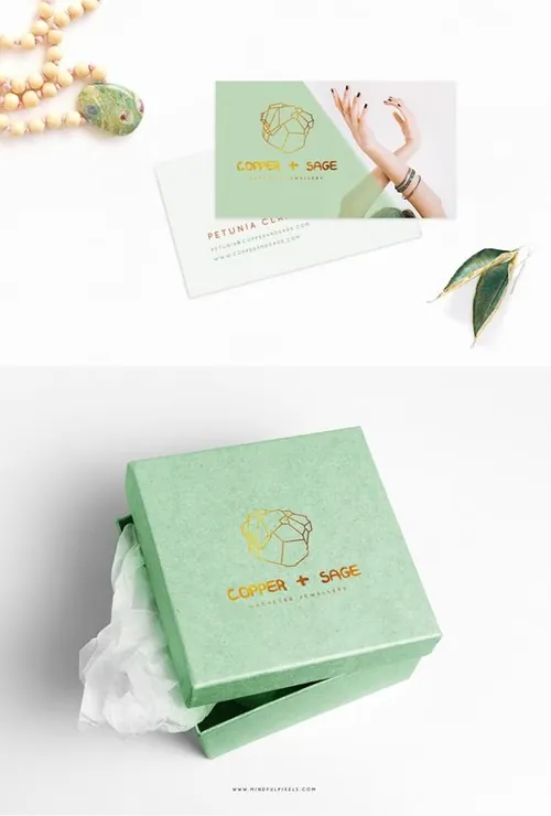 宝石图案标志Logo设计素材包 Gemstone-Logo-