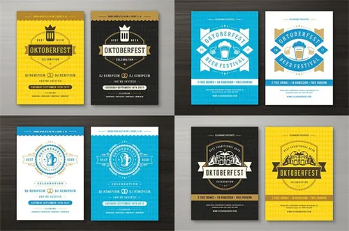 啤酒节主题Logo徽标模板/设计元素 Oktoberfest-big-bundle