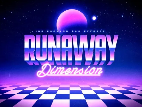 80年代复古经典蒸汽波立体字体PSD模板素材 80s Tex