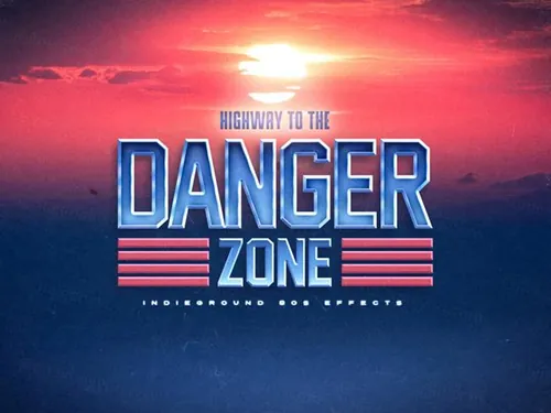 80年代复古经典蒸汽波立体字体PSD模板素材 80s Tex