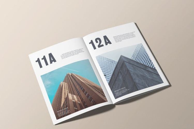 A4烫金印字杂志样机 A4 Foil Stamping Magazine Mock Up