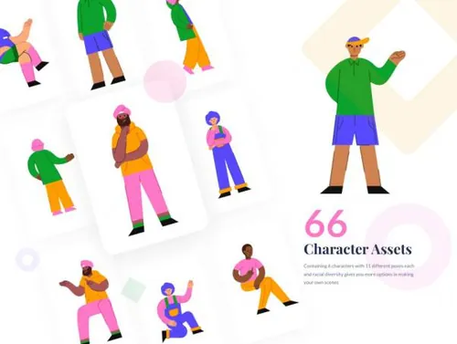 糖果色系创意人物插画素材合辑 Candy Illustration K