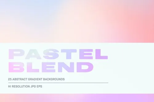 25款抽象柔和粉色渐变背景素材 Pastel Blend -