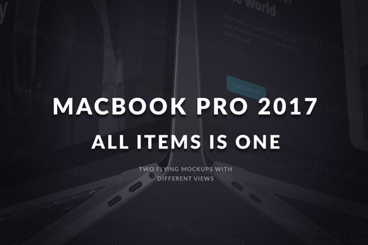 高品质的高端MacBook Pro 电脑样机展示模型 all-macbook-pro-2017-flying-mockups