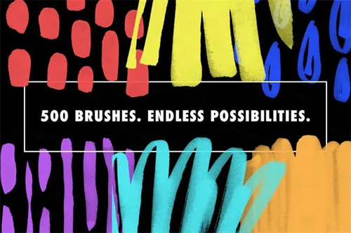 500个手绘效果的PS笔刷 Ultimate Texture – 50