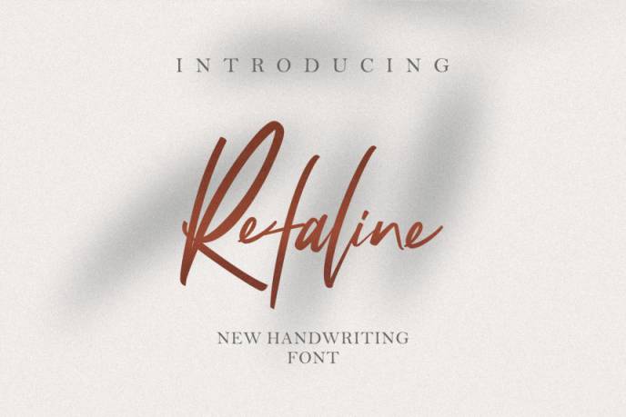 非常不错的手写钢笔英文字体 Refaline Handwriting Refaline Handwriting
