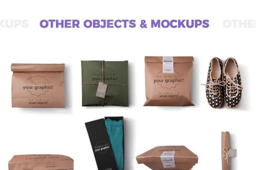T恤衫及包装样机和场景模板 T-shirt and Packages Mockups  Scene Generator