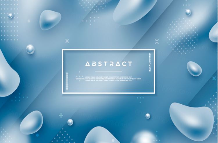 科技感水滴蓝色商务科技矢量插图