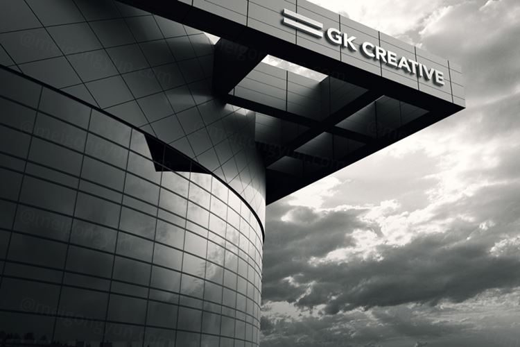 LOGO标志墙壁3D立体文字效果PSD样机模板  3D Logo Signage Wall Mock-Up v.3