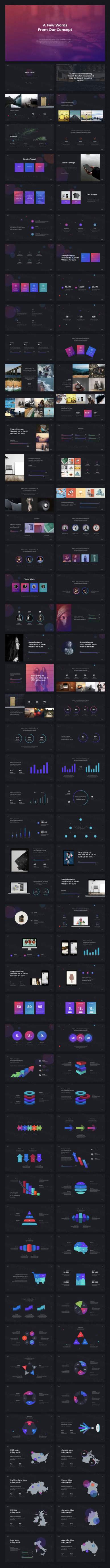 深色酷炫个性专业设计PPT模板dark PPT key