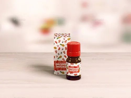 欧式小瓶装外观样机模板 PSD_euro_dropper_bottle_mockup_16932966