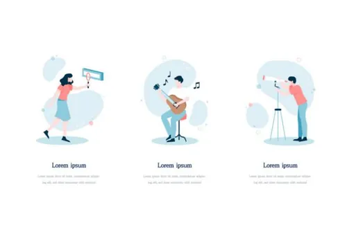 扁平化智能生活UI插画AI矢量素材 Illustration Pack