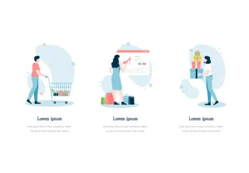 扁平化智能生活UI插画AI矢量素材 Illustration Pack