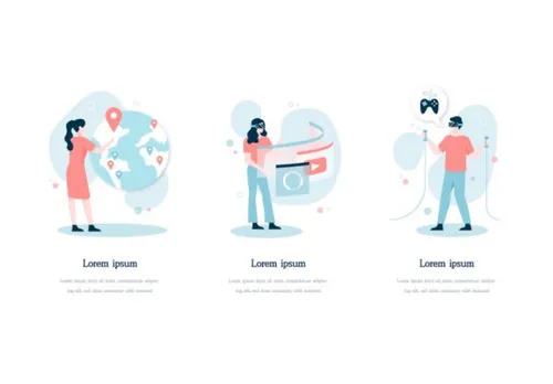 扁平化智能生活UI插画AI矢量素材 Illustration Pack