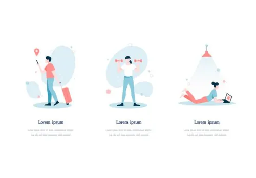 扁平化智能生活UI插画AI矢量素材 Illustration Pack