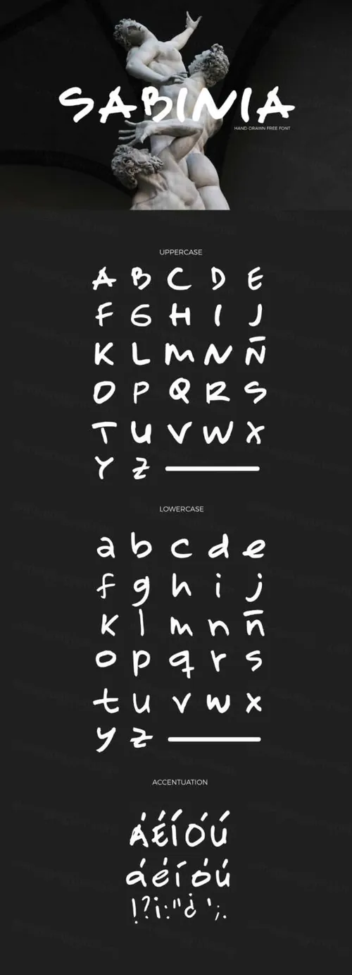一款艺术手写英文字体Sabinia Free Handwriting Font