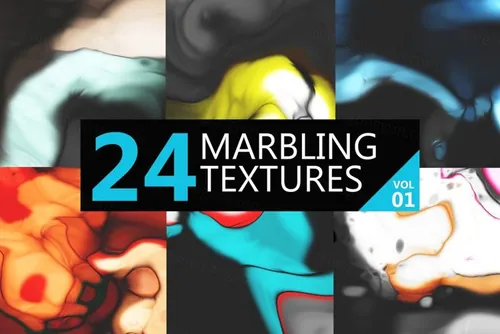 24款漂亮的抽象大理石背景纹理 24 marbling te