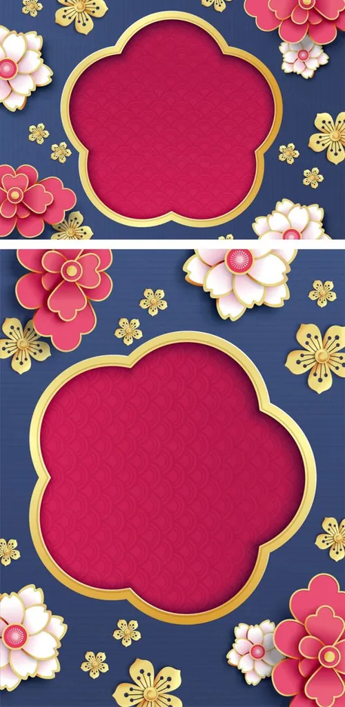 猪年中国传统新年十二生肖纸艺贺卡矢量素材