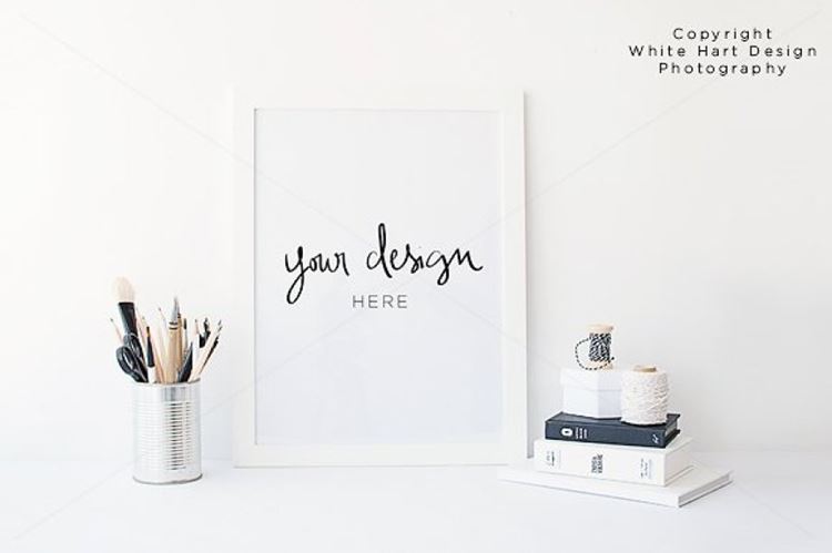 现代简约白色框架样机White-frame-mock-up-PSD-JPEG