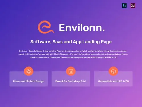 软件和应用程序登录页 Saas , Software  App Lan