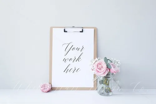 花卉装饰剪贴板样机模板 Styled-stock-photography-8468