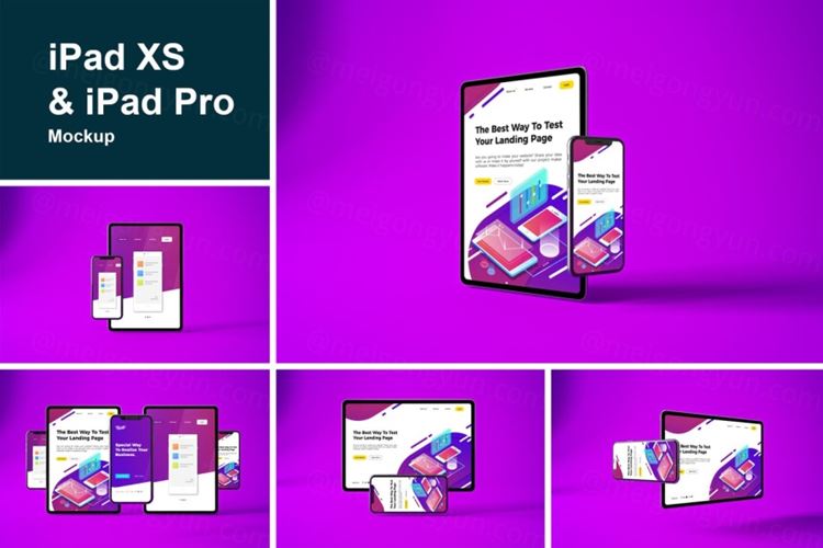 iPhone XS和iPad Pro UI样机展示模型 iphone-xs-ipad-pro