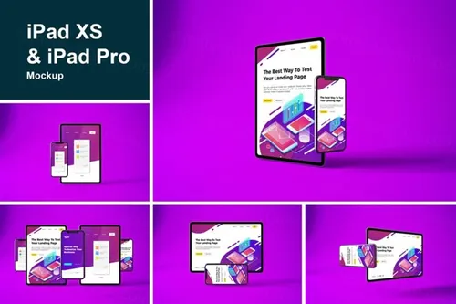 iPhone XS和iPad Pro UI样机展示模型 iphone-xs-ipad-pro