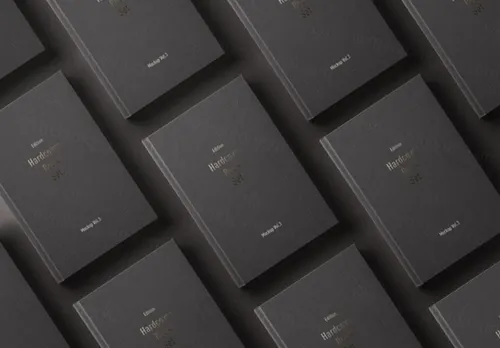 一系列书籍封面顶视图场景展示模版 Psd Book Mockup Hardcover