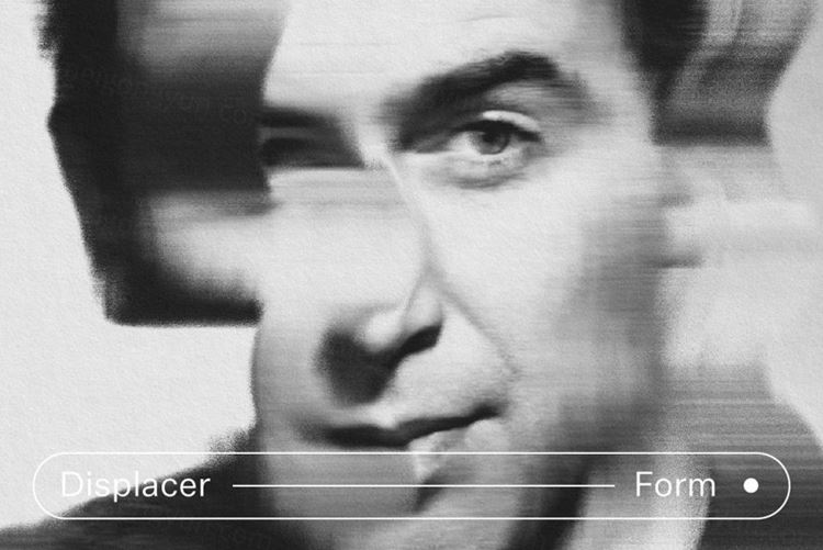 潮流做旧设计故障艺术图像扭曲变形传真机扫描打印效果PS模板素