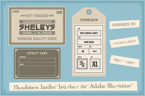 复古手绘Ai笔刷 Le Decorateur Ornamen