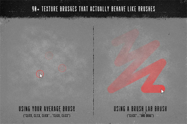 各种纹理效果的PS笔刷 Brush Lab – Photoshop B