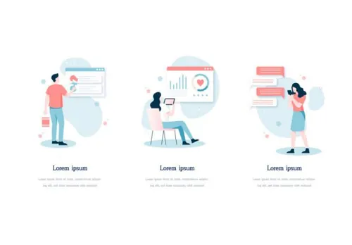 扁平化智能生活UI插画AI矢量素材 Illustration Pack