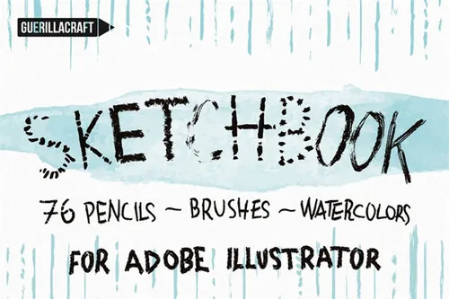 有趣的Ai笔刷 Sketchbook Brushes for Illu