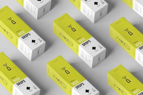 高品质的逼真鼻炎药品包装设计展示模型 nose-drops-mock-up-4