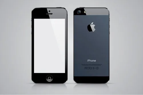 iPhone 5 贴图样机模板iPhone 5 vector illustration