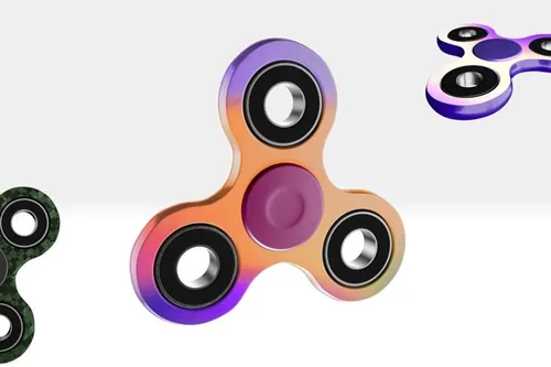 少见的指尖手指旋转陀螺VI样机展示模型fidget-spinner