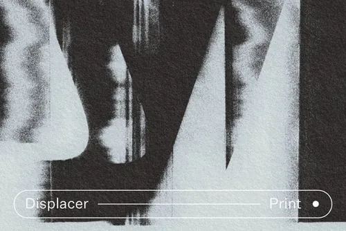 潮流做旧设计传真机扫描粗糙打印故障产生伪影图像模糊失真效果P