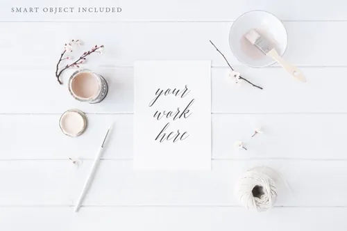 艺术插画场景样机 Artist’s and illustration mock up