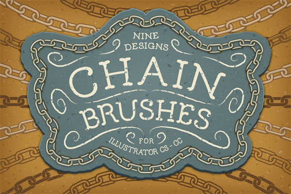 链条样式Ai笔刷 Chain Brushes